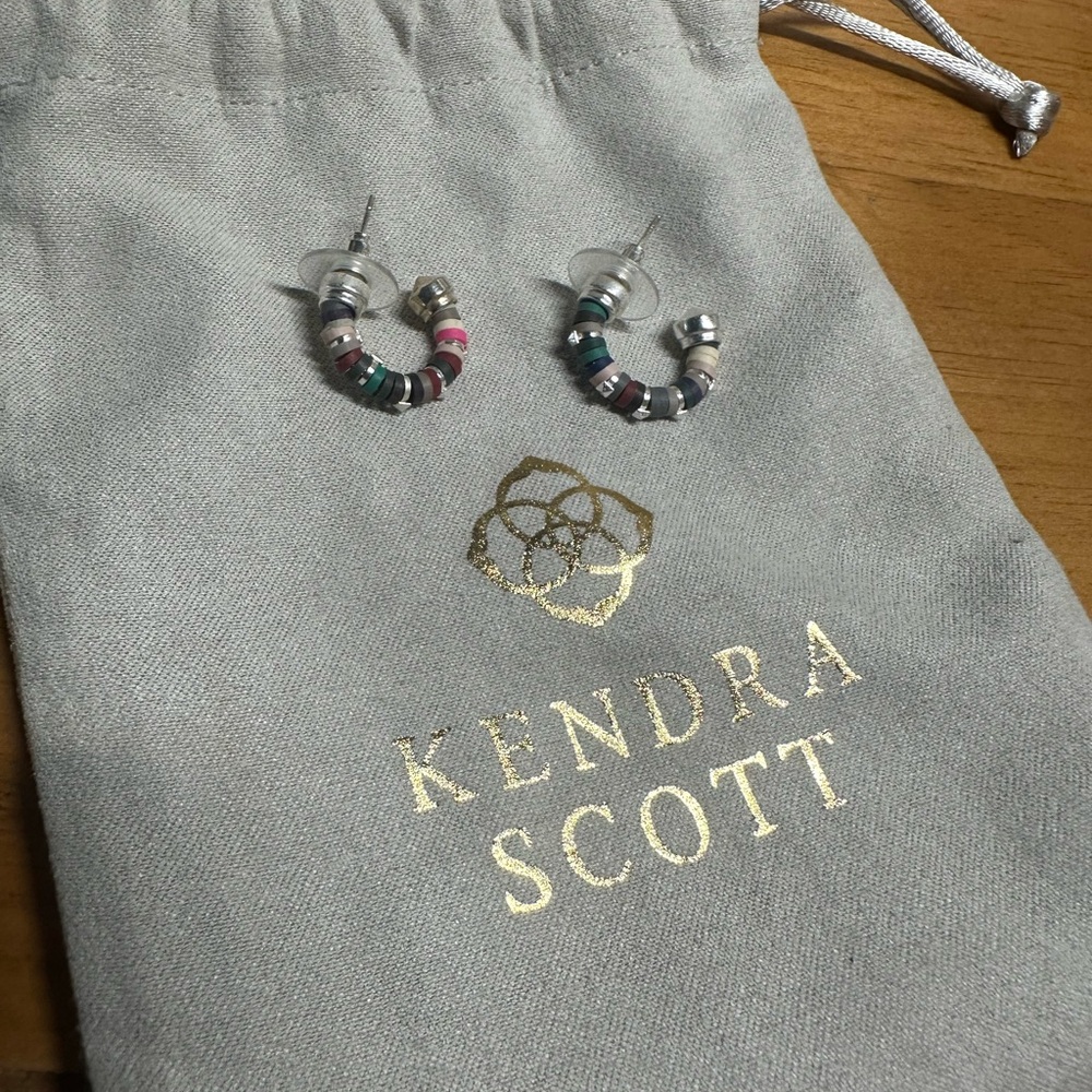 Kendra Scott Colorful Beaded Hoop Earrings